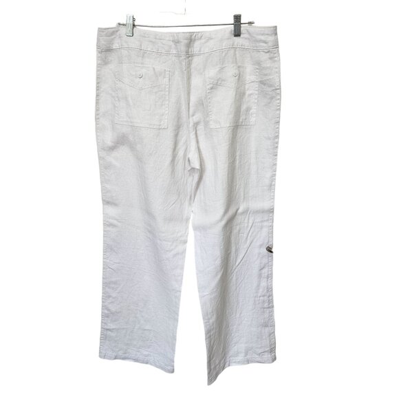 Tommy Bahama Two Palms Pant White Linen Leigh Fit Size 14 NWT - Picture 5 of 9